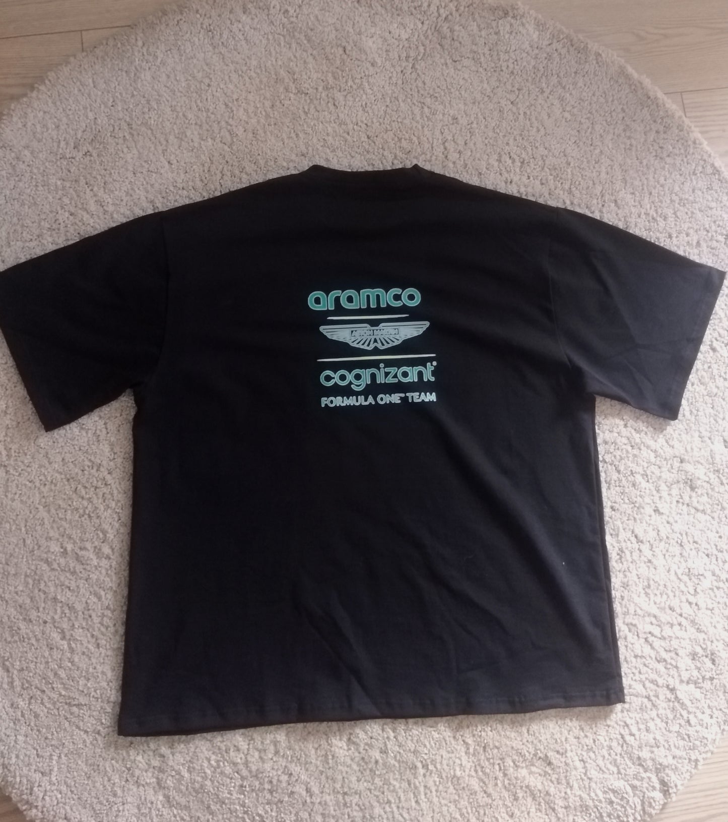 Aston martin oramco Black Tshirt oversize unisex