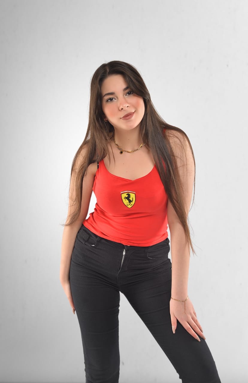 Top CUT FERRARI red