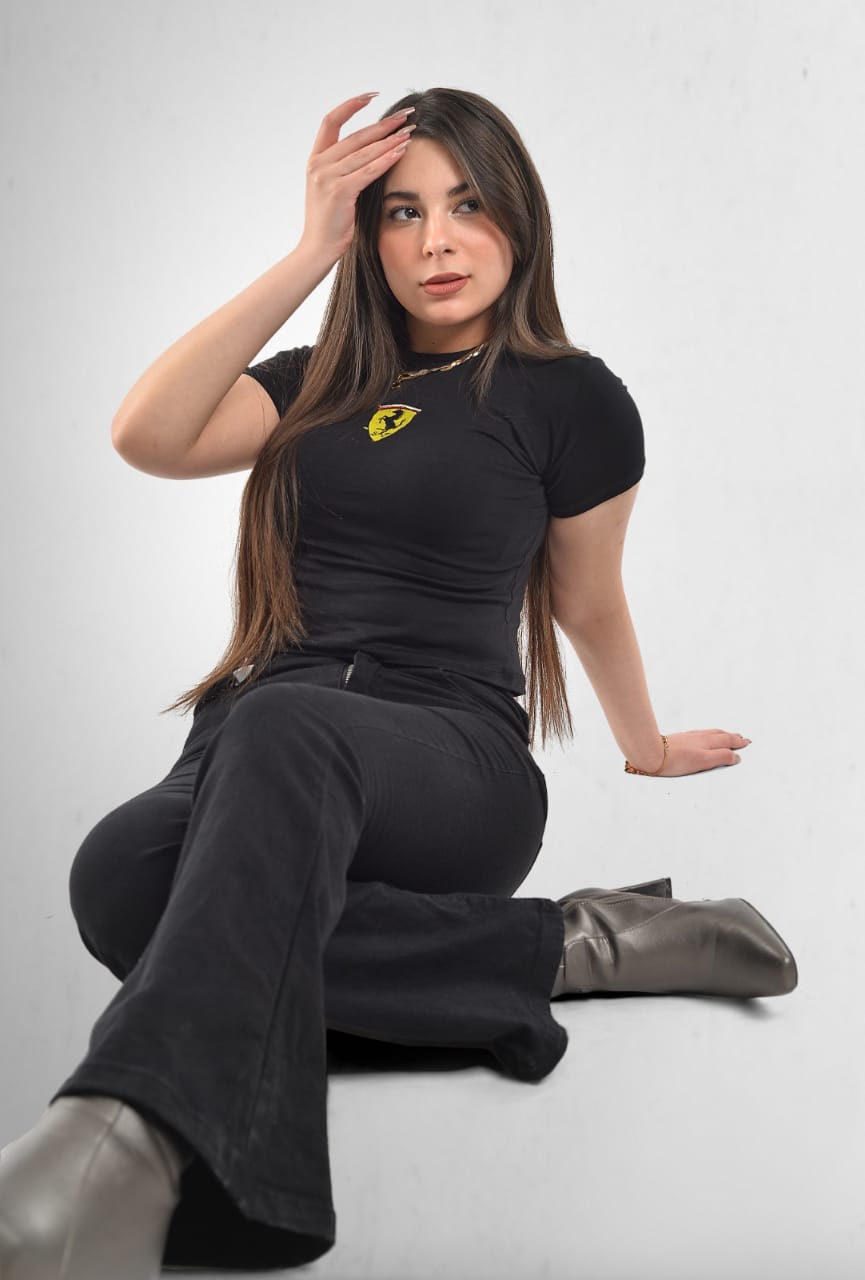 Top SHORT-SLEEVE FERRARI BLACK