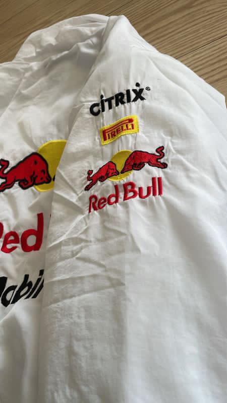 Adult F1 Vintage Racing Redbull Performance Racing Jacket Embroidered Cotton Padded white Redbull Jacket
