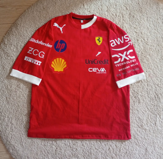 Ferrari redtshirt oversized unisex
