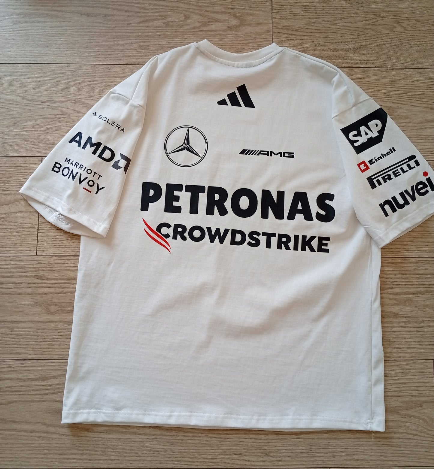 Mercedes AMG white oversized tshirt unisex
