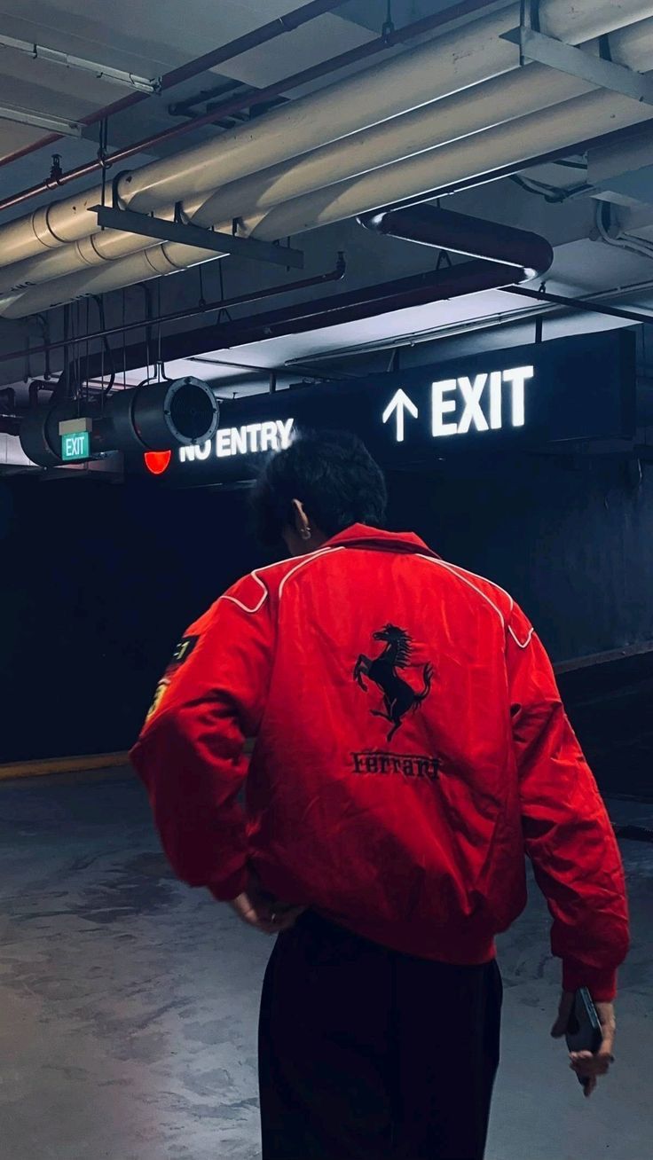 FERRARI RED LUXURIOUS JACKET