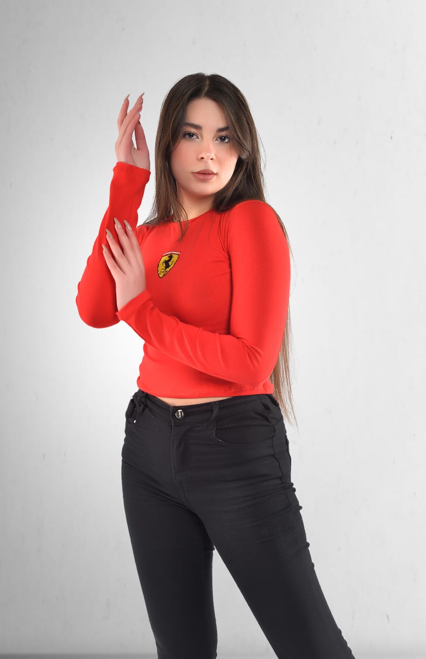 Top LONG-SLEEVE RED