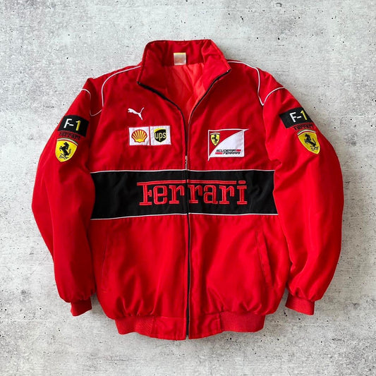 FERRARI RED LUXURIOUS JACKET