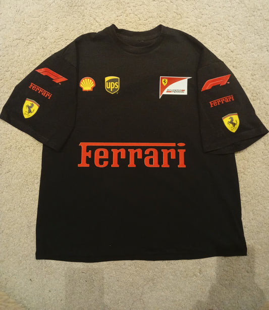 Ferrari Black Tshirt oversize