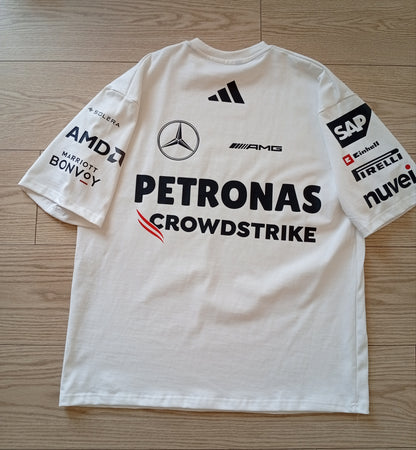 Mercedes AMG white oversized tshirt unisex