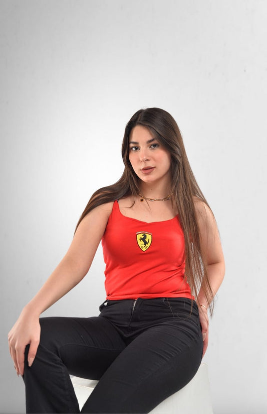 Top CUT FERRARI red
